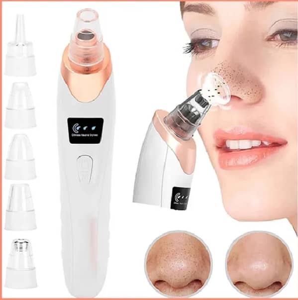 Pricetag 6-in-1 Blackhead and Acne Vacuum Suction Device for Face - USB Rechargeable Pore Cleaner and Blackhead Remover