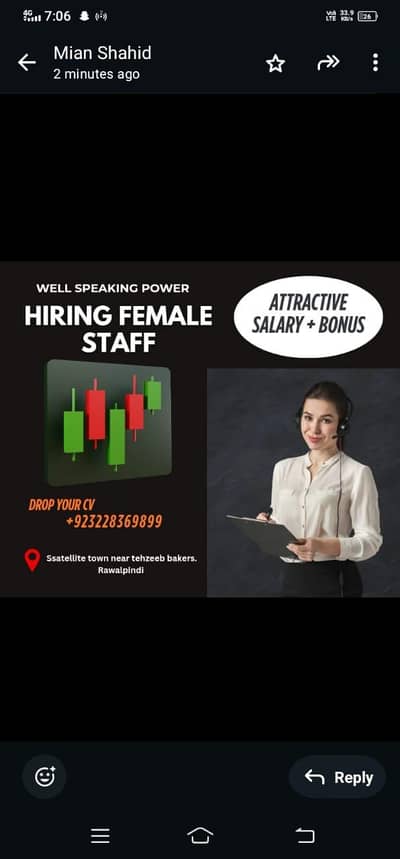 Jobs Offer Hiring For Female Staff