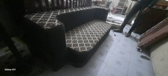 sofa cum bed and foldable iron charppai in good condition
