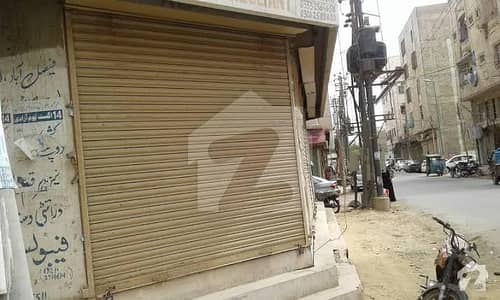 Shop Double Shutter 3 Side Corner With Attached Bath Extra Land Lease 200 Feet Road Facing Vip Location North Karachi Sector 11A