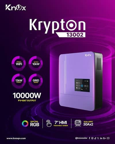 Knox Krypton 10KW PV13000 IP21 Hybrid Inverter Available At Best Rate