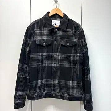 ZARA MAN plaid checkered shacket