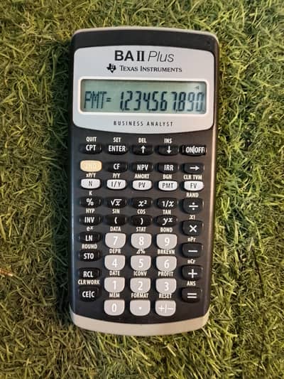 BA2 PLUS FINANCIAL CALCULATOR CFA TEXAS INSTRUMENTS