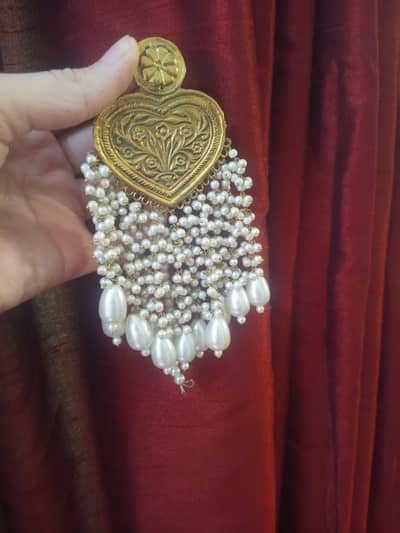 Afghani Antique platinum earings