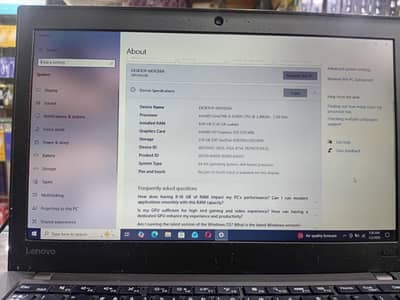 Lenovo ThinkPad x260 Core-i5-6th Gen 8 GB RAM 256 GB SSD 12.5″ Display