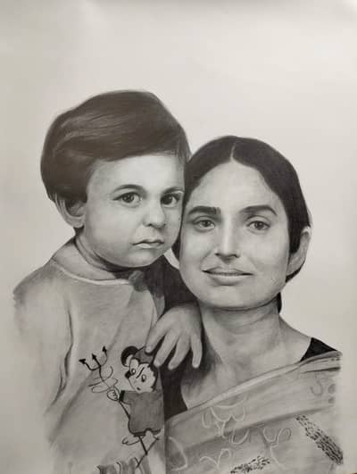 Custom Portrait Sketch – Premium Hand-Drawn Artwork