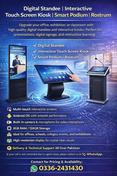 Digital Standee | Interactive Touch Screen Kiosk | Smart Podium