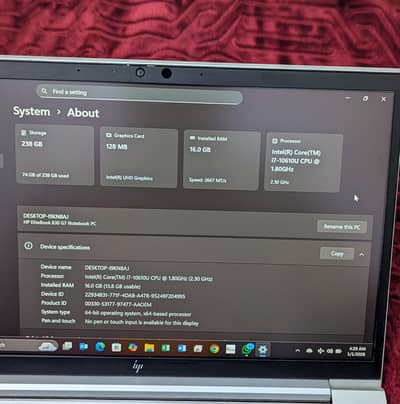 HP Elite book 830 G7