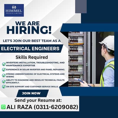 Electrical Engineer Required – Solar Inverters Installation & Mainten