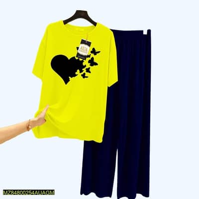 2 Pcs Women Stitched Cotton Printed Sleepwear