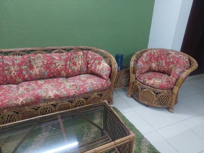 cane sofa