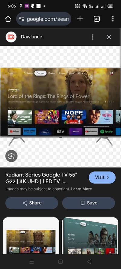 Dawalance 55 inch lcd