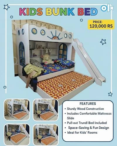 kids bed | bunk bed | bunker bed | double bed | wooden bunk bed