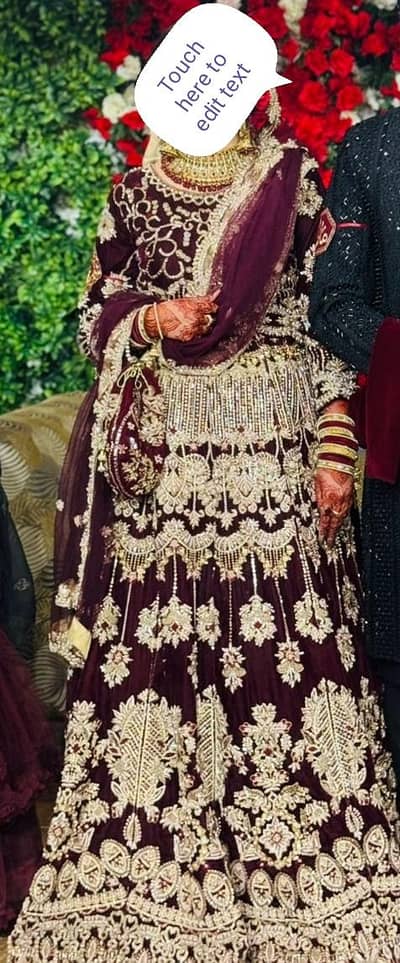 barat bridal dress