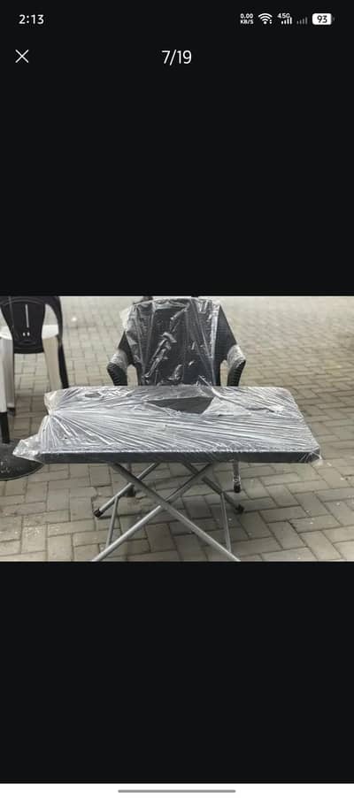 PLASTIC CHAIRS TABLE SET AVAILABLE FOR OUTDOOR GARDEN CAFE'S