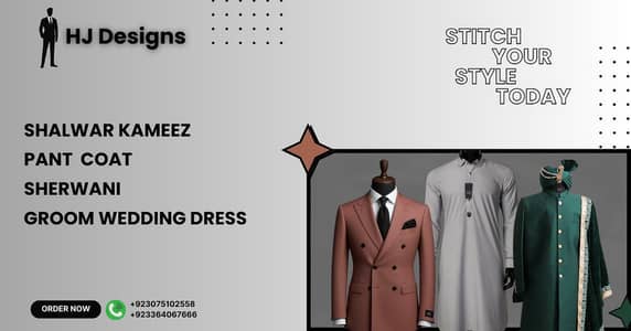 Premium Men’s Bespoke Tailoring - Shalwar Kameez, Suits & Groom Wear