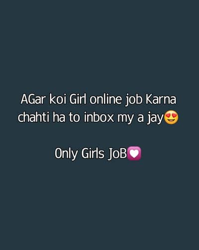 all girls job available only girls  boys are not available