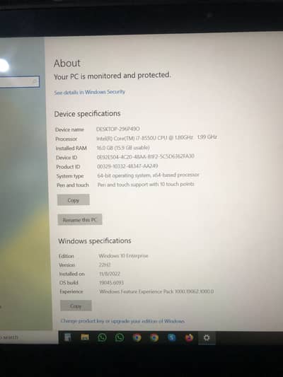 Lenovo X1 Carbon i7 8th generation / 16gb ram and ssd 512