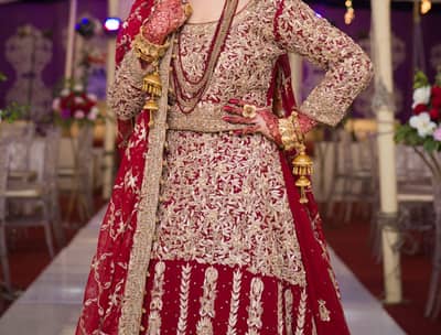 Stunning Maroon Bridal Pishwas