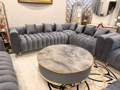 Cloud bubble l shape sofa set Home used