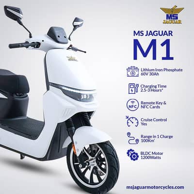 M1 Electric Scotty Ms Jaguar Lithium Battery Free Helmet | Scooty