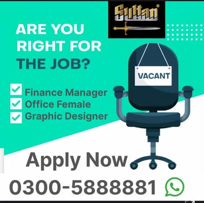 Finance Manager | Graphic Designer | Office Female