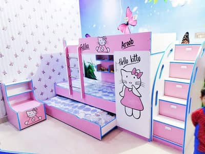 Bunk bed | Kid wooden bunker bed | Baby bed | Double bed | Triple bed