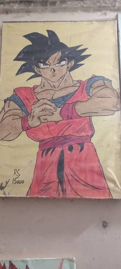 Beautiful Handmade Painting of dragon ball z for Sale