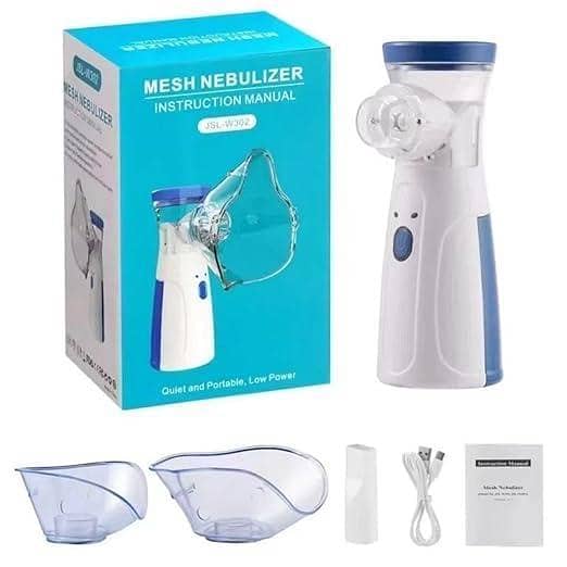 Portable Nebulizer & Humidifier for Baby & Adults | Compact, Silent, Self-Cleaning Machine with Long Battery Life | Effective for Asthma, Cough, Sinus & Allergy Relief at Home or Travel (1)