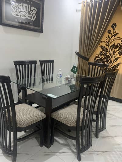 6 Seater Glass top Dining for sale