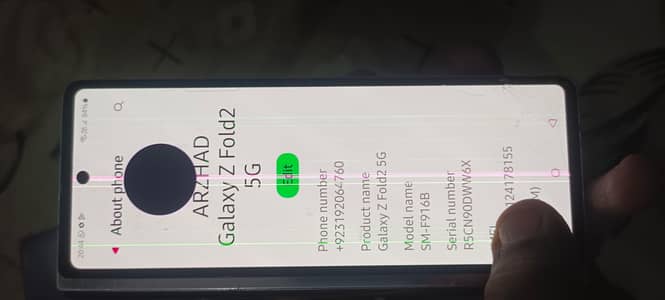 Samsung Z fold 2 12/256 official app with box and super fast charger