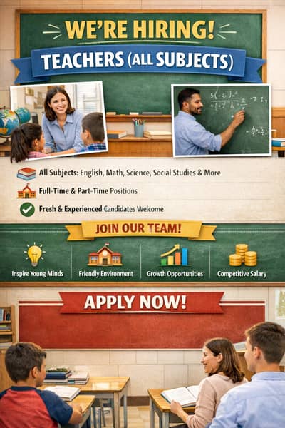 Teacher (All Subjects) All Over Karachi