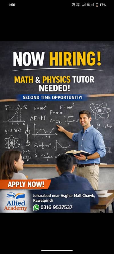 physics maths male or female tutor