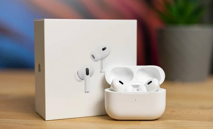 Box Pack AirPods Pro 2 White Earbuds with + accessories For all Mobiles (Stock Clearence Sale)