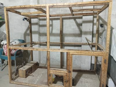wood flying cage