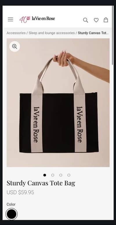 BRAND NEW Lavien Rose Original Tote Bag (Black)