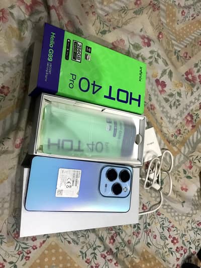 Infinix hot 40pro 16+256 with box condition 10/9