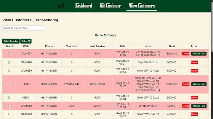 Auto Workshop POS - Software 1
