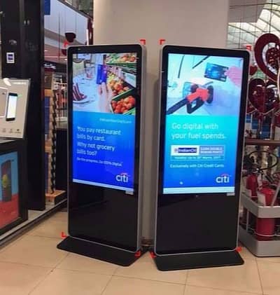 Digital Floor standee-Kiosk Touch-Projector Mount-logitech camera-led