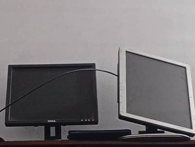 2 Monitor & CPU corei2  dell & hp