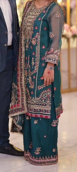 Formal dress Teal green color