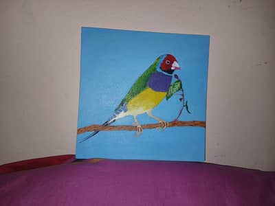 Handmade beautiful bird  Acrylic Painting for sale