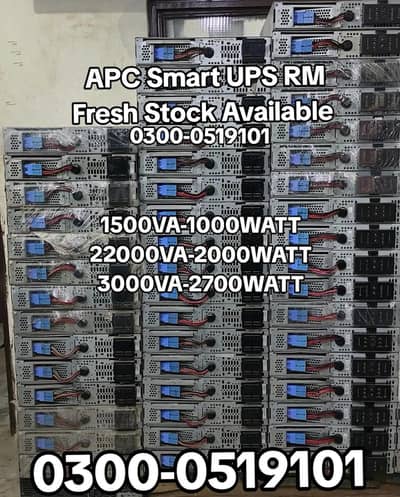 APC UPS 1500VA 1000WATT/ 2200VA 2000WATT/ 3000VA 2700WATT Fresh Stock