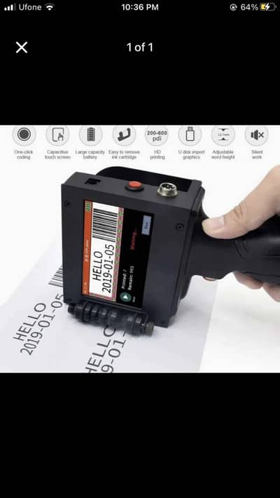 Portable hand inject printer metal body