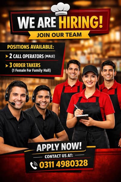 Restaurant Staff required  : Restaurant jobs