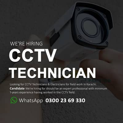 CCTV & Intercom Technician Jobs Available in Karachi