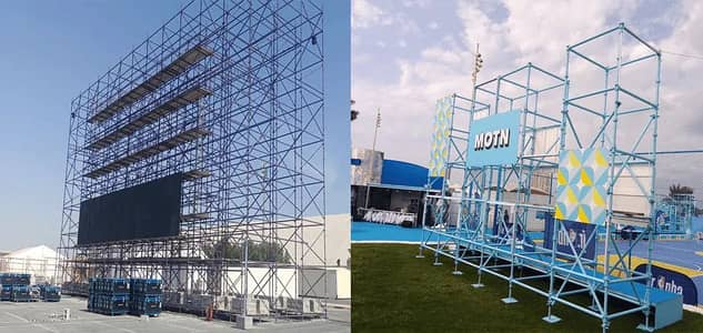 SCAFFOLDING - PIPE FOLDING for PARTIES - MUSIC EVENT - SMD - LED
