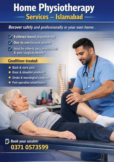 Home Physiotherapist Available in Islamabad – Pain & Rehab Treatment