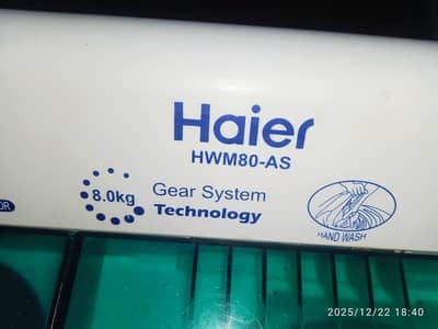 Haier washing machine twin tub model number HWM 80-AS