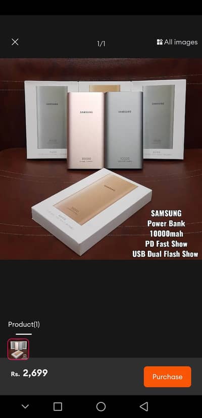 Samsung 10000mAh Portable Power Bank | Fast Charging External Battery